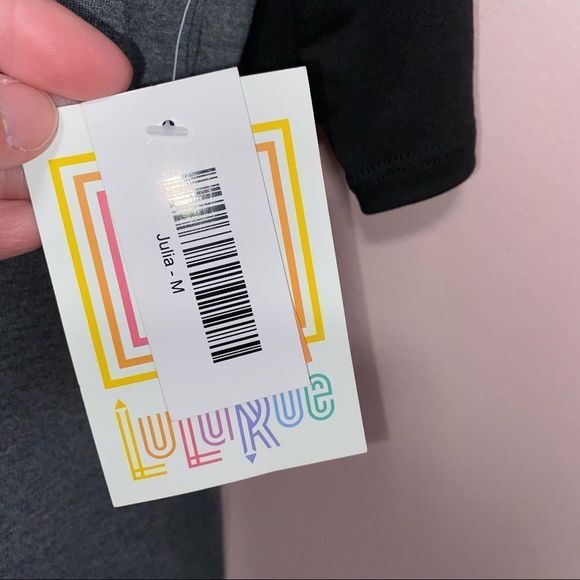 Lularoe NWT Julia dress gray & black size medium - Picture 5 of 5